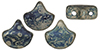 Matubo Ginkgo Leaf Bead 7.5 x 7.5mm : Matte - Navy Blue - Rembrandt