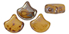 Matubo Ginkgo Leaf Bead 7.5 x 7.5mm : Opaque Beige - Rembrandt