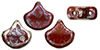 Matubo Ginkgo Leaf Bead 7.5 x 7.5mm : Opaque Umber - Rembrandt