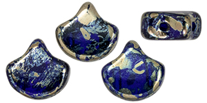 Matubo Ginkgo Leaf Bead 7.5 x 7.5mm : Cobalt - Rembrandt