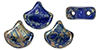 Matubo Ginkgo Leaf Bead 7.5 x 7.5mm : Opaque Blue - Rembrandt