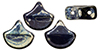 Matubo Ginkgo Leaf Bead 7.5 x 7.5mm : Navy Blue - Rembrandt