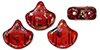 Matubo Ginkgo Leaf Bead 7.5 x 7.5mm : Siam Ruby - Rembrandt