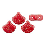 Matubo Ginkgo Leaf Bead 7.5 x 7.5mm (loose) : Stardance - Cherry Tomato