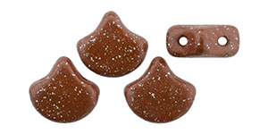 Matubo Ginkgo Leaf Bead 7.5 x 7.5mm (loose) : Stardance - Gingerbread