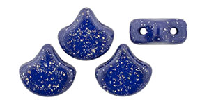 Matubo Ginkgo Leaf Bead 7.5 x 7.5mm Tube 2.5" : Stardance - Midnight Blue