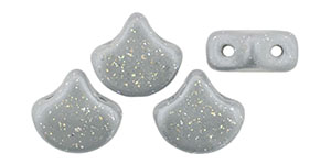 Matubo Ginkgo Leaf Bead 7.5 x 7.5mm Tube 2.5" : Stardance - Ultimate Grey