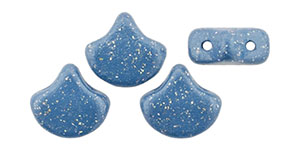 Matubo Ginkgo Leaf Bead 7.5 x 7.5mm (loose) : Stardance - Teal