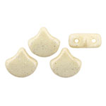 Matubo Ginkgo Leaf Bead 7.5 x 7.5mm (loose) : Stardance - Beige Travertine