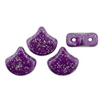 Matubo Ginkgo Leaf Bead 7.5 x 7.5mm (loose) : Stardance - Magenta Purple