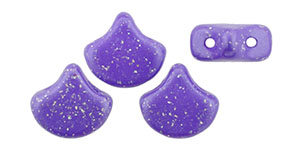 Matubo Ginkgo Leaf Bead 7.5 x 7.5mm (loose) : Stardance - Ultra Violet