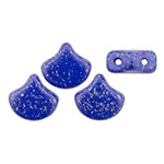 Matubo Ginkgo Leaf Bead 7.5 x 7.5mm (loose) : Stardance - Navy Blue