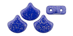 Matubo Ginkgo Leaf Bead 7.5 x 7.5mm (loose) : Stardance - Navy Blue