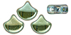 Matubo Ginkgo Leaf Bead 7.5 x 7.5mm : Aquamarine - Full Celsian