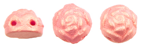 Roseta Two-Hole Cabochon 6mm Tube 2.5" : Blossom - Pink Carnation