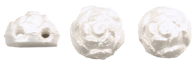 Roseta Two-Hole Cabochon 6mm Tube 2.5" : Blossom - White Jasmine