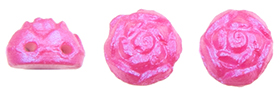 Roseta Two-Hole Cabochon 6mm Tube 2.5" : Chatoyant - Raspberry Rose