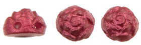 Roseta Two-Hole Cabochon 6mm Tube 2.5" : Chatoyant - Scarlet Red