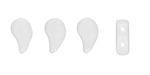 FlatDuo Beads 8 x 5 mm : Chalk
