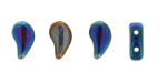 FlatDuo Beads 8 x 5 mm : Jet Rainbow Iris