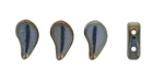 FlatDuo Beads 8 x 5 mm : Jet Brown Iris