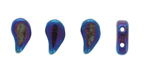FlatDuo Beads 8 x 5 mm : Jet Blue Iris