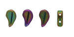 FlatDuo Beads 8 x 5 mm : Jet Red Iris