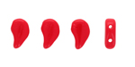 FlatDuo Beads 8 x 5 mm : Opaque Coral Red