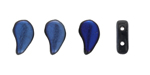 FlatDuo Beads 8 x 5 mm : Jet Azuro