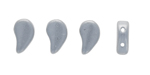 FlatDuo Beads 8 x 5 mm : Crystal Bronze Aluminium