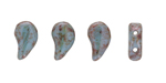 FlatDuo Beads 8 x 5 mm : Chalk Blue Glaze