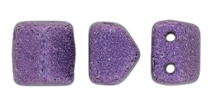 CzechMates Roof Bead 6 x 6mm (loose) : Metallic Suede - Purple