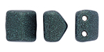 CzechMates Roof Bead 6 x 6mm (loose) : Metallic Suede - Dk Forest