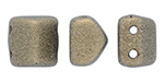 CzechMates Roof Bead 6 x 6mm (loose) : Metallic Suede - Gold