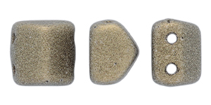 CzechMates Roof Bead 6 x 6mm (loose) : Metallic Suede - Gold