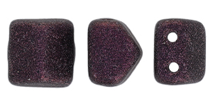 CzechMates Roof Bead 6 x 6mm (loose) : Metallic Suede - Pink