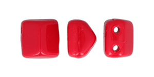 CzechMates Roof Bead 6 x 6mm (loose) : Opaque Red