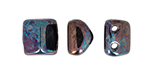 CzechMates Roof Bead 6 x 6mm (loose) : Jet - Bronze Vega