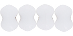 Matubo Butterfly Bead, One Hole, 3x4mm (loose) : White