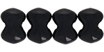 Matubo Butterfly Bead, One Hole, 3x4mm (loose) : Jet