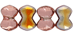 Matubo Butterfly Bead, One Hole, 3x4mm (loose) : Apollo - Gold
