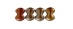 Matubo Butterfly Bead, One Hole, 3x4mm (loose) : Matte - Metallic Gold Iris-