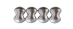 Matubo Butterfly Bead, One Hole, 3x4mm (loose) : Matte - Metallic Silver