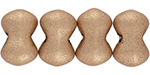 Matubo Butterfly Bead, One Hole, 3x4mm (loose) : Matte - Metallic Flax