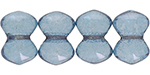 Matubo Butterfly Bead, One Hole, 3x4mm (loose) : Luster - Transparent Blue