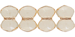 Matubo Butterfly Bead, One Hole, 3x4mm (loose) : Luster - Transparent Champagne