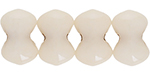 Matubo Butterfly Bead, One Hole, 3x4mm (loose) : Luster - Opaque Champagne
