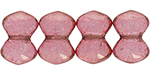 Matubo Butterfly Bead, One Hole, 3x4mm (loose) : Luster - Pink