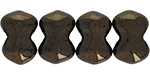Matubo Butterfly Bead, One Hole, 3x4mm (loose) : Luster - Metallic Olivine