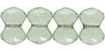 Matubo Butterfly Bead, One Hole, 3x4mm (loose) : Luster - Transparent Lt Green